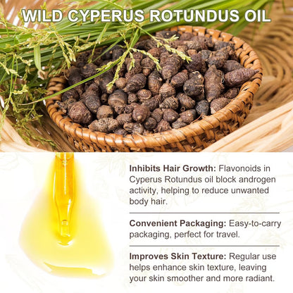 🔥Only $13.99 Last Day Promotion!⭐-💥Caramela Beauty Cyperus Rotundus Oil for Natural Permanent Hair Reduction