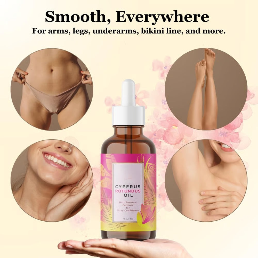🔥Only $13.99 Last Day Promotion!⭐-💥Caramela Beauty Cyperus Rotundus Oil for Natural Permanent Hair Reduction