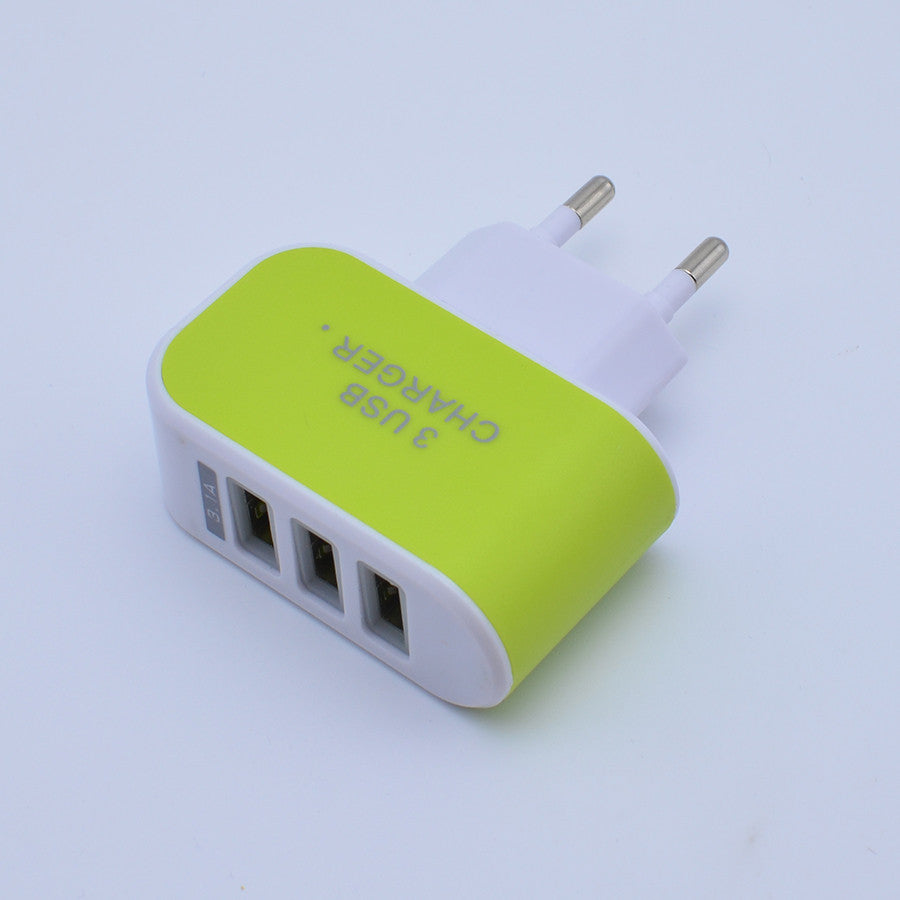 3 USB Port Wall Charger Travel AC Power Adapter