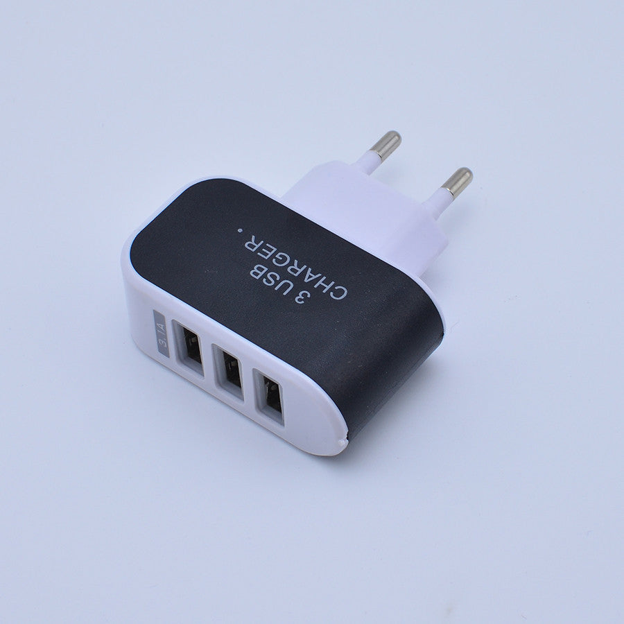 3 USB Port Wall Charger Travel AC Power Adapter