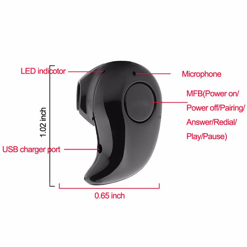 Wireless Headset Handfree Micro Earpiece